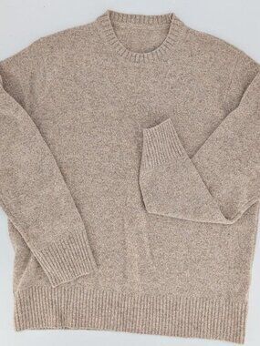 Oatmeal Heather Crew Neck Long Sleeve Sweater